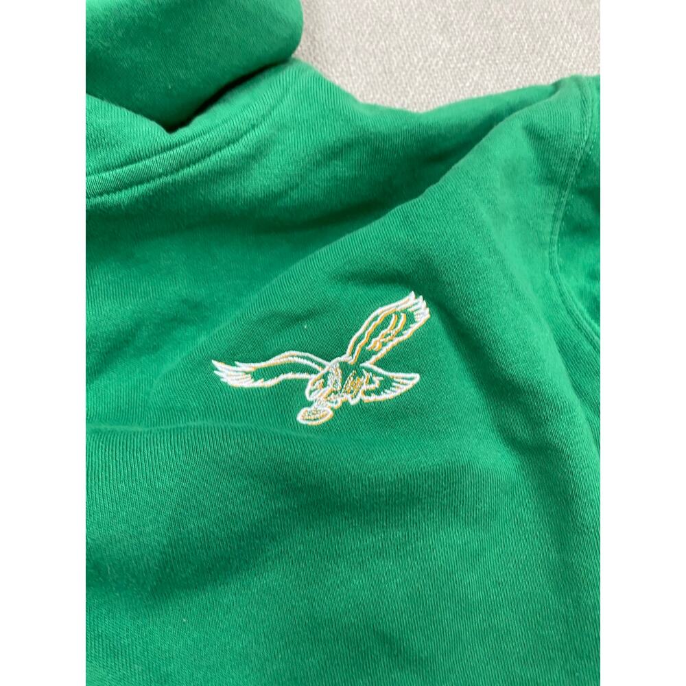 Mitchell & Ness Womens Philadelphia Eagles Crop Long Sleeve Hoodie, Green, 2X - Picture 3 of 6
